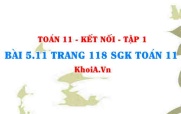 Bài 5.11 trang 118 SGK Toán 11 tập 1 Kết nối tri thức